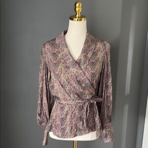 Banana Republic Elegant Multicolor Wrap Top